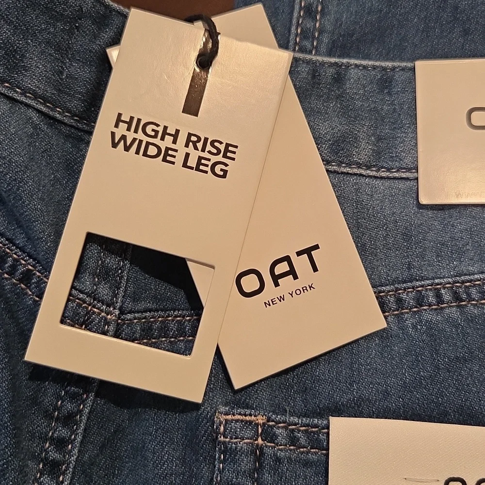 Oat New York Denim High Rise Wide Leg Jeans Size 6/28 - Picture 4 of 4